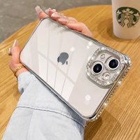 [Серебряный] Флэш -бриллиант объектив+рама страза