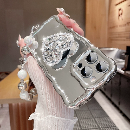 Apple, серебряная совместимая трубка, iPhone 14, чехол для телефона, iPhone13 Pro, силиконовый ремешок, объектив, зеркальный эффект, 14promax, iphone, 14plus, изысканный стиль