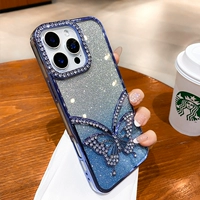 [Синяя + блестящая карта] [Бабочка со стразами★ Легкая роскошь и ощущение высокого класса]