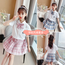 6 Children Jk Uniform Dress Genuine 10 Academy Wind suit 7 Pupils of elementary school Pupils pleasers 8 girls 13-year-old girl Summer clothes 9