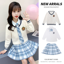 jk uniform suit spring autumn 7 girl hair line blouses 3 sets 12 year old girl college windy dress school uniform 9