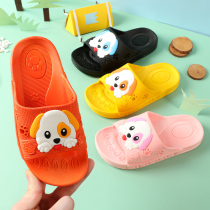 Bathroom slippers Childrens summer non-slip soft bottom indoor baby breathable slippers Boy girl infant word drag