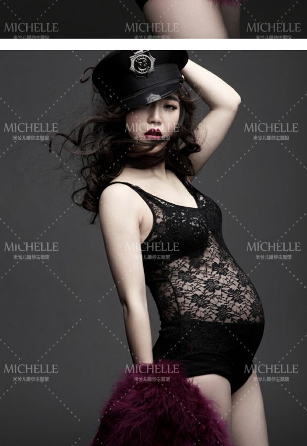 Photo studio phụ nữ mang thai ảnh nhiếp ảnh chủ đề nghệ thuật quần áo trang trí bụng lớn mẹ cho thuê lông gợi cảm áo bầu thu đông