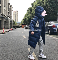 2021 Winter-childrens long down jacket white goose down padded knee long down jacket coat dont be greedy