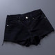 European and Korean Style 2024 Spring/Summer New Arrival ins Slimming Versatile Wide-Leg Pants White Frayed Denim Shorts Women's Hot Pants