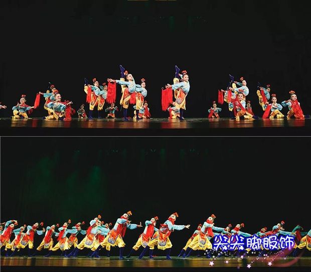 Phong cách thứ chín 2018 Xiaohe Jin Jin trang phục khiêu vũ cô gái Trang phục biểu diễn kịch cho trẻ em đồ bé gái