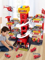 Rail car parking lot building toy car car fire 3-4 year old children 6 educational boy engineering vehicle gift