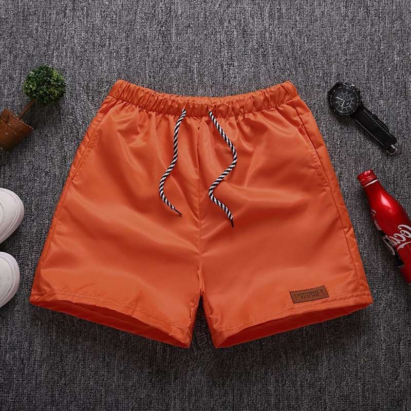 Trend casual shorts swimming trunks men's five-point quick-drying cheap middle school students short social middle-aged shorts Fitness middle school students