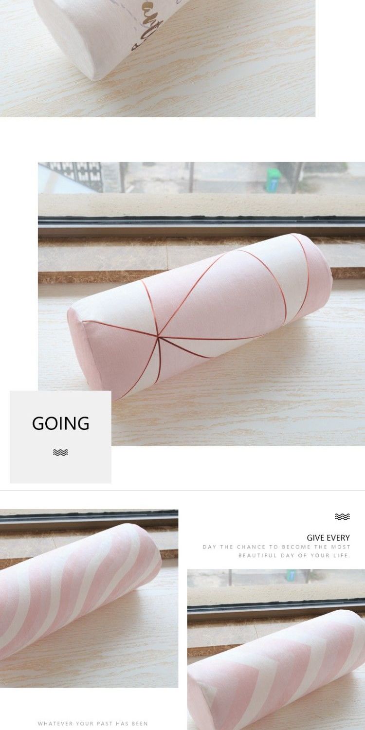 Bắc Âu INS gió đơn giản tinh tế ROSE GOLD gối đệm gối văn phòng thắt lưng gối kẹo gối tựa lưng - Trở lại đệm / Bolsters gối tựa lưng sofa
