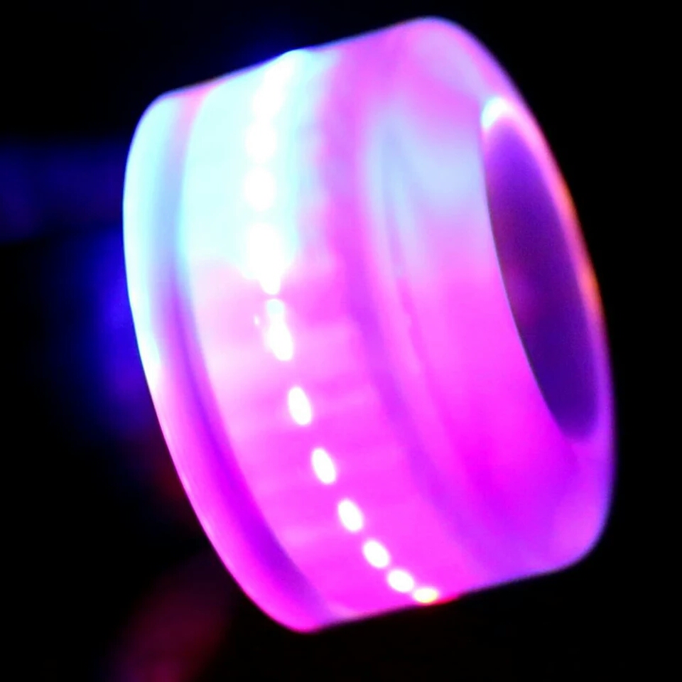 White wear-resistant color flash wheel double rows skating wheel single rows glow drought ice wheel night skiing