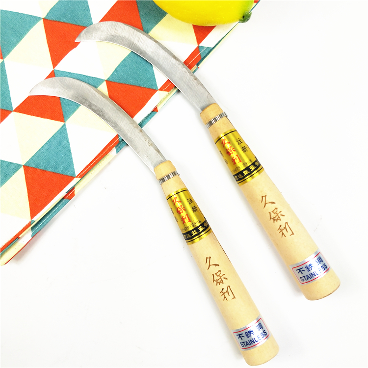 High-quality stainless steel wooden handle banana knife multi-functional melon fruit knife cutting banana vegetable grapefruit fruit knife peeling household