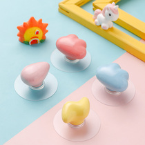 Cabinet door small handle furniture toilet lid suction cup paste ceramic drawer cabinet free punch cabinet door handle