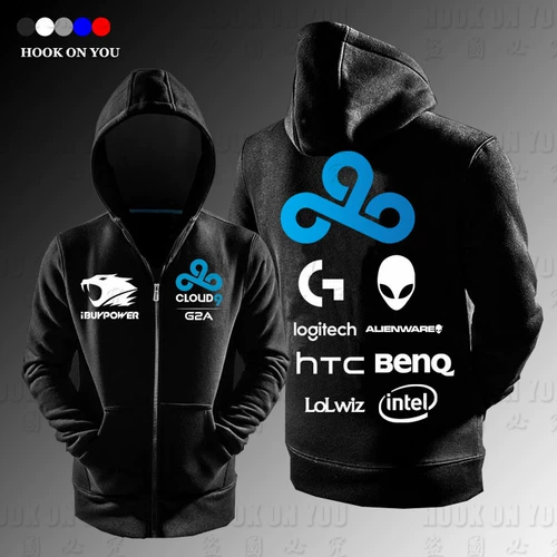 Cloud9 Осень и Зимняя официальная команда C9 League of Legends Log E -Sports съедайте куриную потогонную куртку с капюшоном мужчина