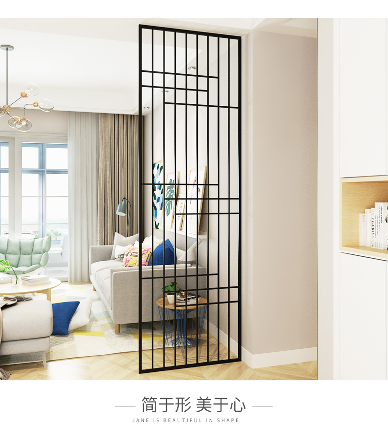 Bắc Âu trang trí rèn sắt phân vùng màn hình phòng khách văn phòng thiết kế phân vùng tường nhà phòng ngủ phòng ngủ tách - Màn hình / Cửa sổ mẫu khung bảo vệ cửa sổ