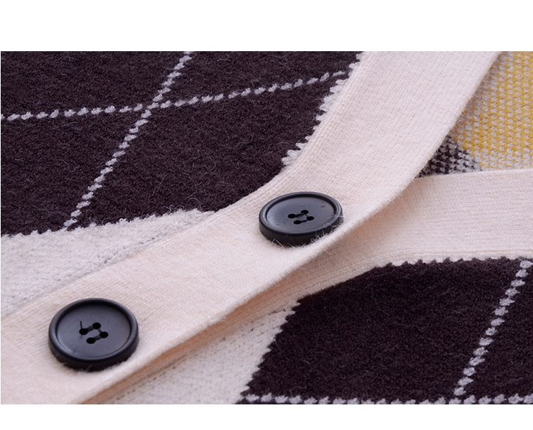 Mùa xuân 2018 mới hốc hòm kim cương cardigan áo len nữ dài tay áo len lỏng lẻo áo khoác mỏng