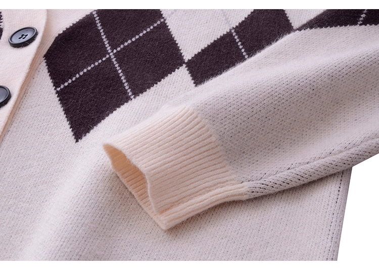 Mùa xuân 2018 mới hốc hòm kim cương cardigan áo len nữ dài tay áo len lỏng lẻo áo khoác mỏng