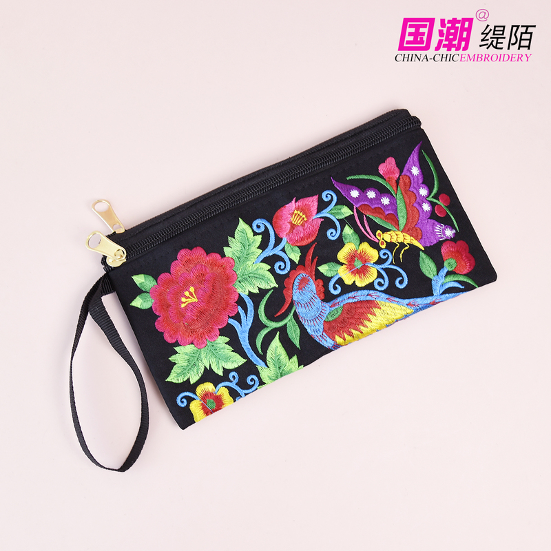 New Ethnic Style Embroidered Flower Bag Coin Purse Mobile Phone Bag Women's Bag Double-Layer Small Bag Clutch Bag Mini Wrist Bag New Ethnic Style Embroidered Flower Bag Coin Purse Mobile Phone Bag Women's Bag Double-Layer Small Bag Clutch Bag Mini Wrist Bag