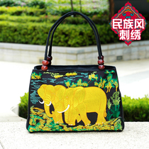 National Breeder New Bag Women Casual New Embroidered Flower Bag Double Fashion 100 Hitch Lady Hand Single Shoulder Bag Summer