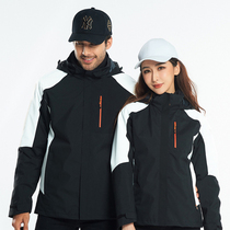 Jacket mens three-in-one detachable two-piece womens outdoor mountaineering suit windproof and waterproof autumn and winter into Tibet jacket