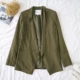 Thiên thần mùa xuân Mới của Hàn Quốc Thời trang giản dị Ve áo Phù hợp không thường xuyên Blazer Nữ 48813 - Business Suit