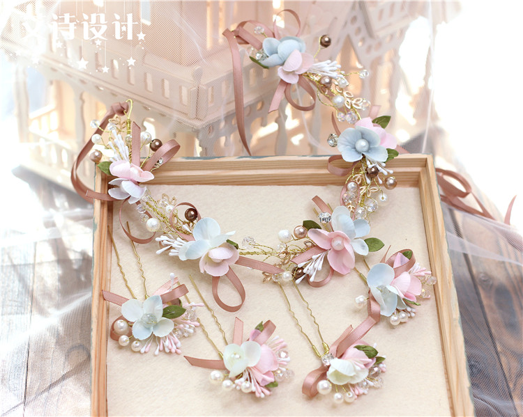 Công chúa Hàn Quốc Trẻ em Mũ nón Cô gái Tóc Phụ kiện Sân khấu Trình diễn Catwalk Headband Hairband Mới Siêu vòng hoa Hoa buộc tóc scrunchies