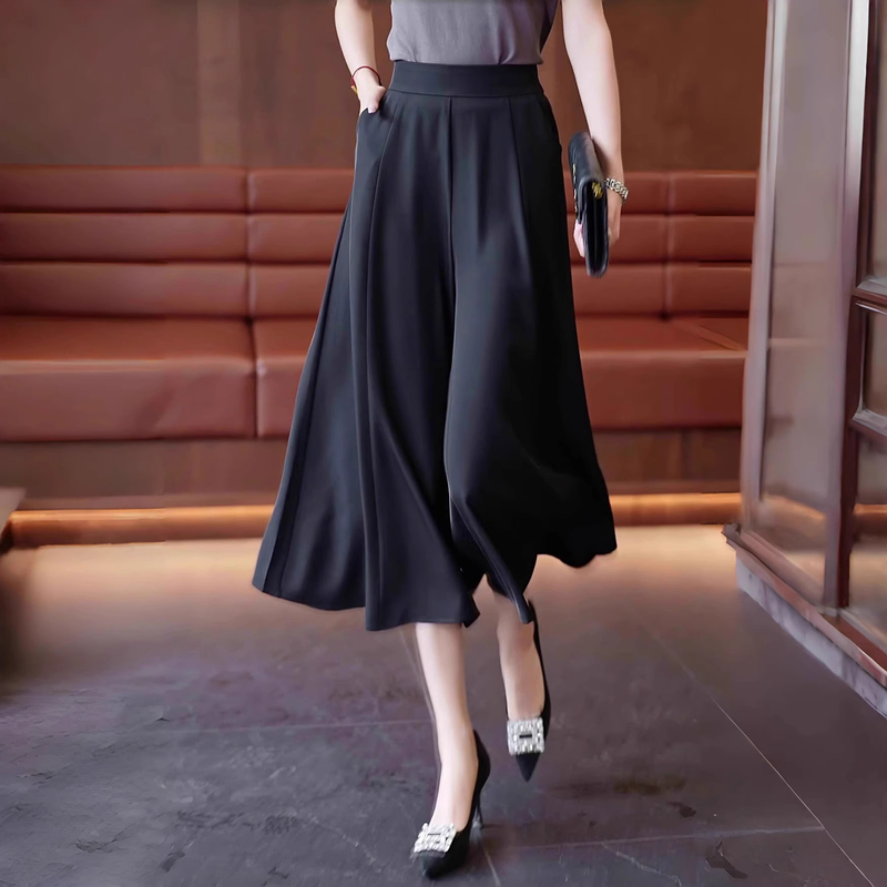Clearance Sale: Ice Silk Wide-Leg Seven-Point Skirt Pants for Women, Summer Thin Style 2026 New High-Waisted Loose Straight Casual Pants Clearance Sale: Ice Silk Wide-Leg Seven-Point Skirt Pants for Women, Summer Thin Style 2026 New High-Waisted Loose Straight Casual Pants