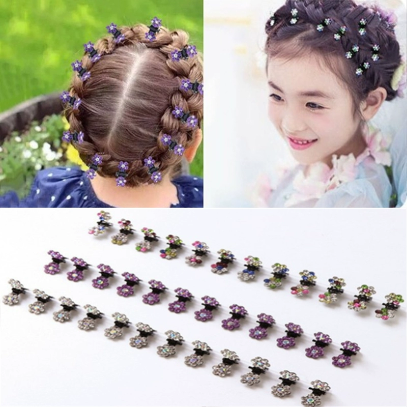 Trẻ em Rhinestone Kẹp tóc Phụ kiện tóc Cô gái Hàn Quốc Show Hoa Kẹp tóc cho bé Kẹp tóc Buộc tóc 12 Miễn phí vận chuyển - Phụ kiện tóc