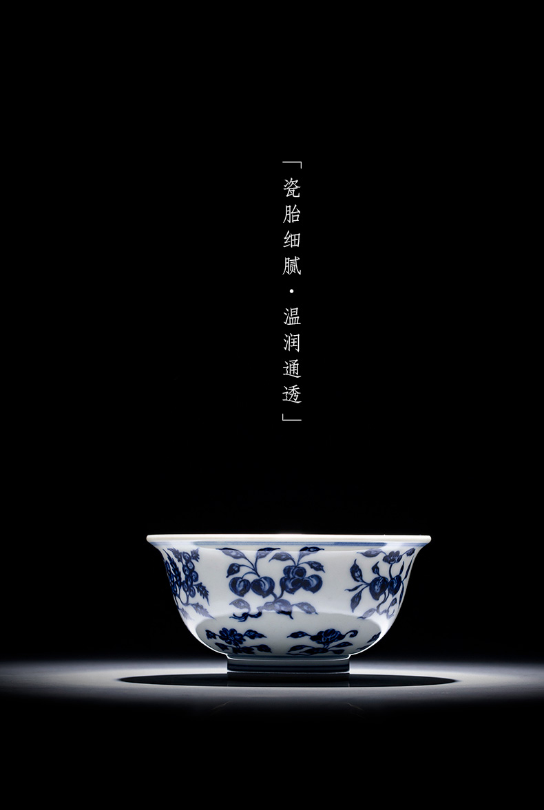 Holy big sample tea cup hand - made porcelain cups broken branches and grain ceramic kung fu masters cup of jingdezhen tea service by hand