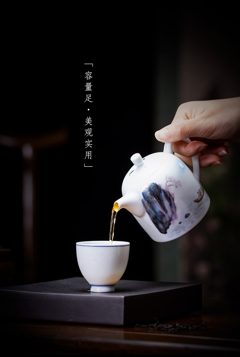 Holy big teapot hand - made ceramic kung fu new see colour literary teapot teapot single pot all hand of jingdezhen tea service