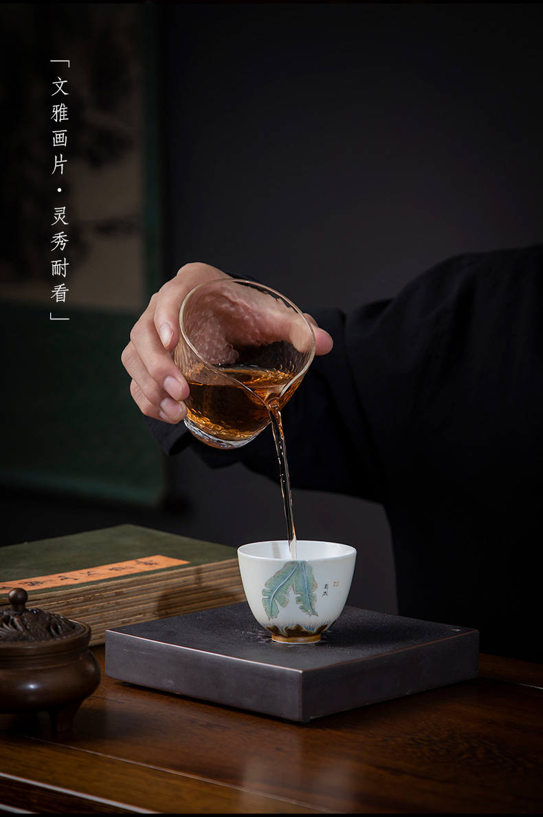 Santa teacups hand - made ceramic kungfu up new colors in grain cup sample tea cup manual of jingdezhen tea service master