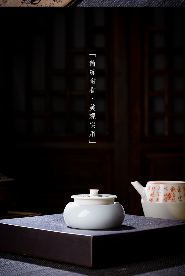 Holy big ceramic cover buy pure hand - made famille rose yulan DieShi tea cover jingdezhen all hand kung fu tea accessories