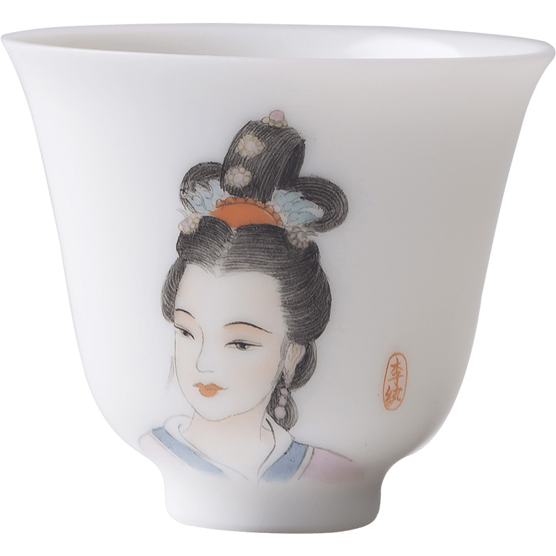 Holy big ceramic kung fu tea character hand - made new see colour twelve gold hair pin sample tea cup set of jingdezhen tea cups of hand