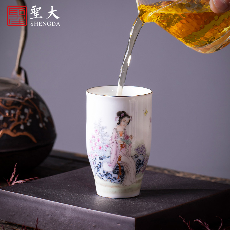 Santa teacups hand - made ceramic kung fu new see colour heyday poly real sweet cup master cup sample tea cup of jingdezhen tea service