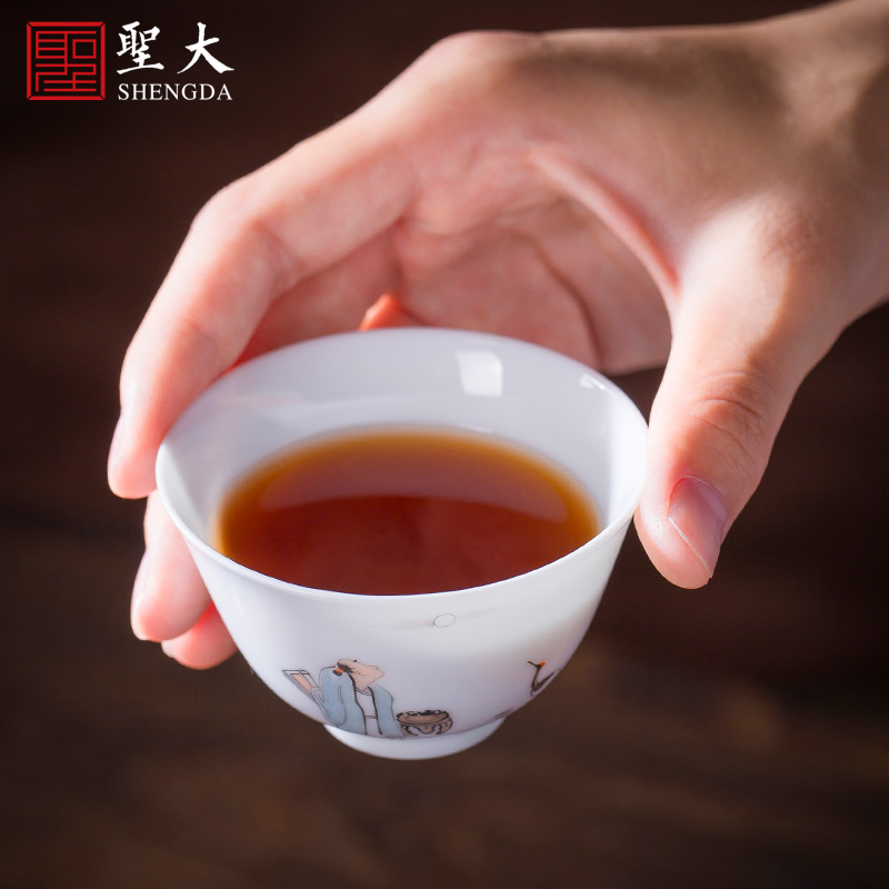 Santa teacups hand - made ceramic kung fu jade porcelain new see zen tea masters cup all hand jingdezhen tea sample tea cup