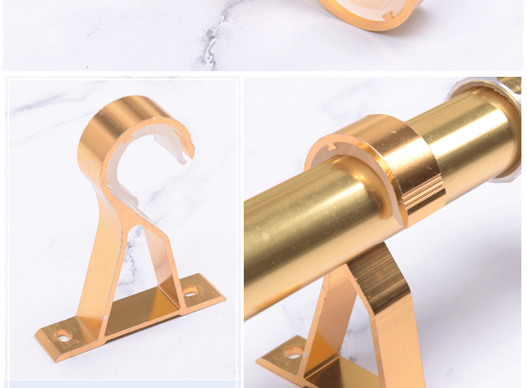 Dày rèm nhôm rod khung bên gắn khung đầu cực gắn kết thanh Rome Rome đơn thanh cơ sở phù hợp - Phụ kiện rèm cửa ray rèm âm trần