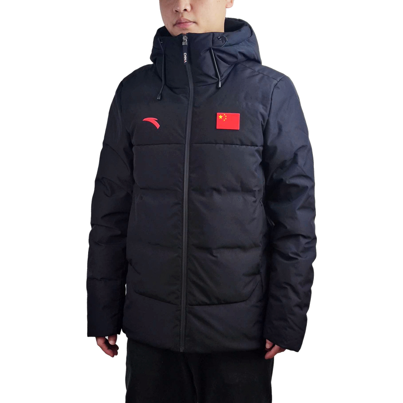 Ann Stepping National Flag Down Clothes Short men and women's national team Hide Lianhood Insulating Layer National Suit Jacket 45020754