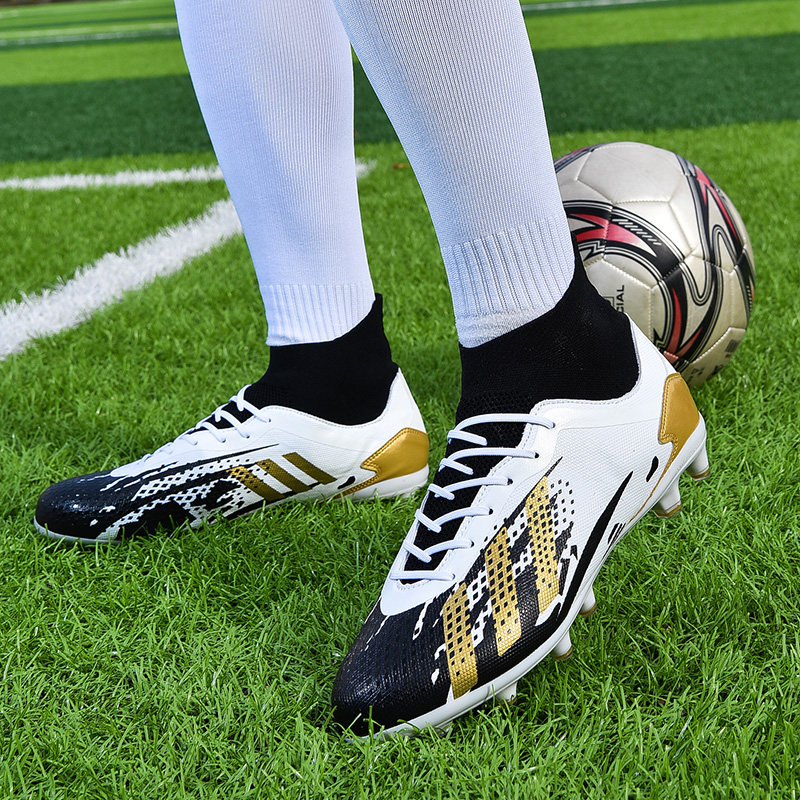 Messi football shoes men's long nails mandarin duck broken nails elementary and middle school students children's training shoes TF artificial grass wear-resistant sports