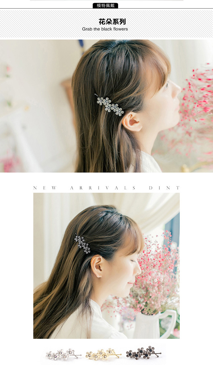 Châu âu và Hoa Kỳ đơn giản kim loại lá vòng tròn vòng kẹp tóc Hàn Quốc tính khí side clip bangs clip tóc phụ kiện mũ nón twist clip