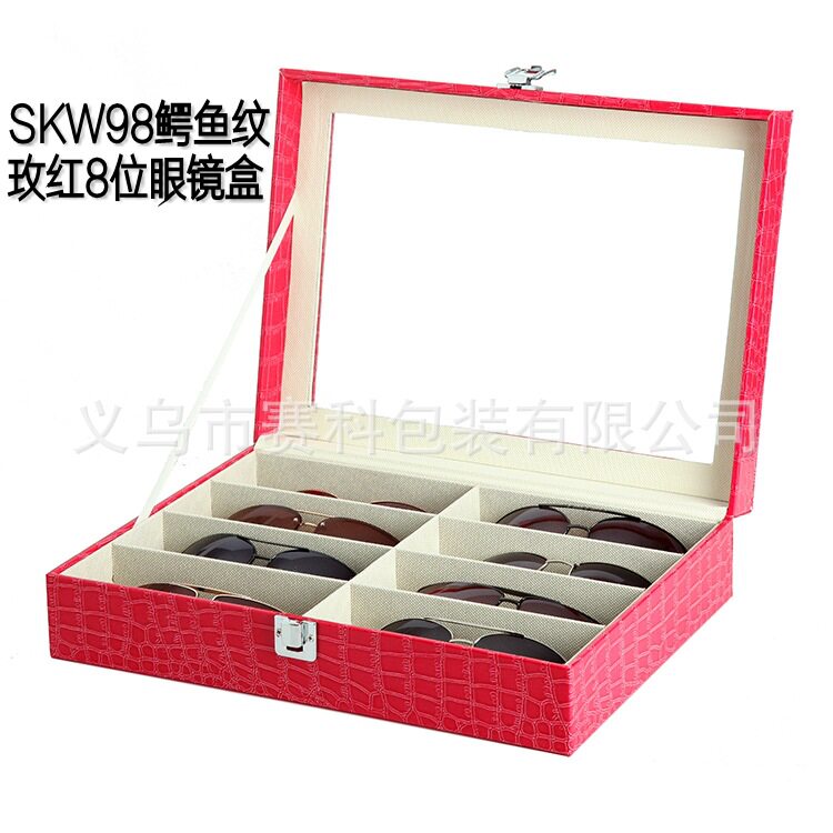 SKW98 Розовая красная крокодиловая рисунок 8 -бит Glasses_conew1