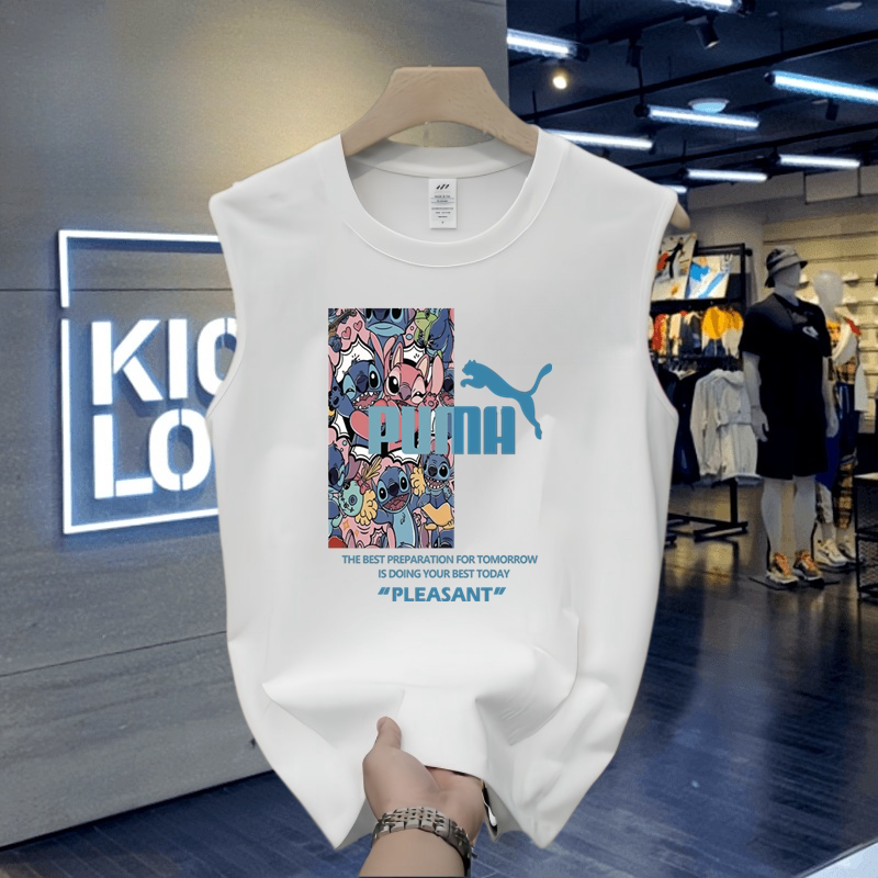 Outlet Discount New Pure Cotton Vest for Men and Women 2026 Summer Loose Trendy Brand Heavyweight Sleeveless T-Shirt Casual Vest