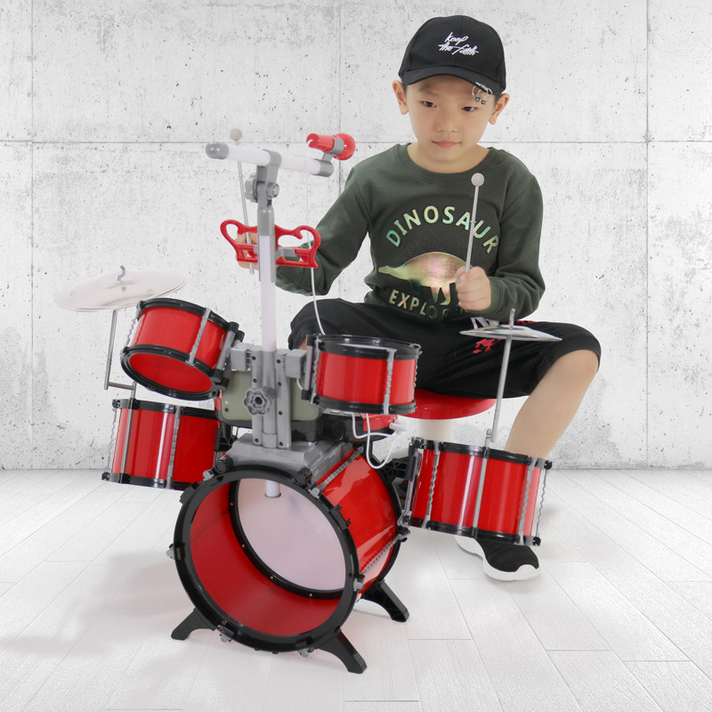 Polaroid Drums Beginner Instrument Boy Drums Introductory 3-6 Year Old Baby Girls Kids Toys