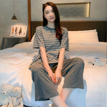 Pure cotton pajamas can be worn outside the womens summer Modal thin style 2022 new spring and autumn homewear for leisure out