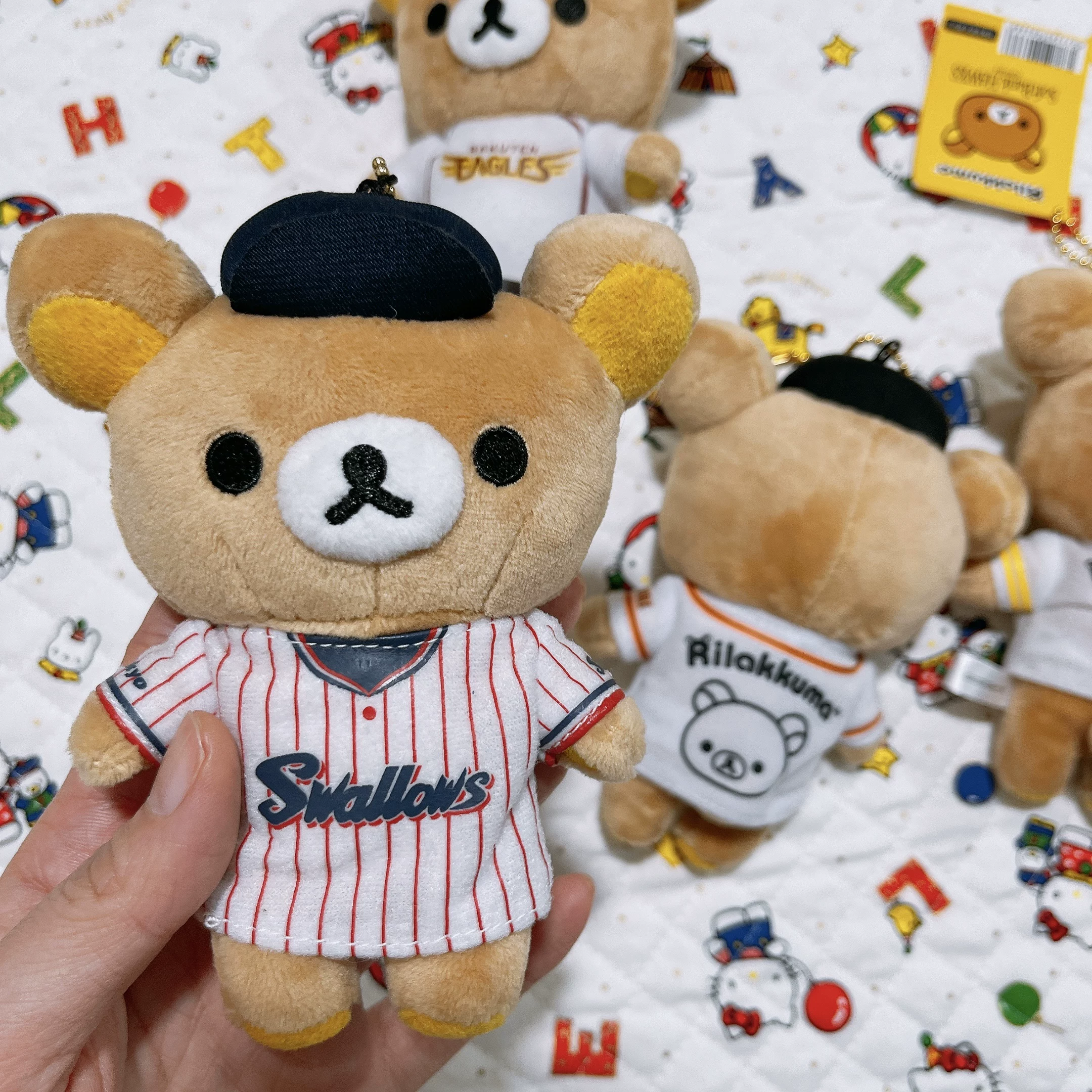 Япония Easy Bear RilakkumaHanshin Tiger Baseball Uniform Plush Pendant Xiong Brother