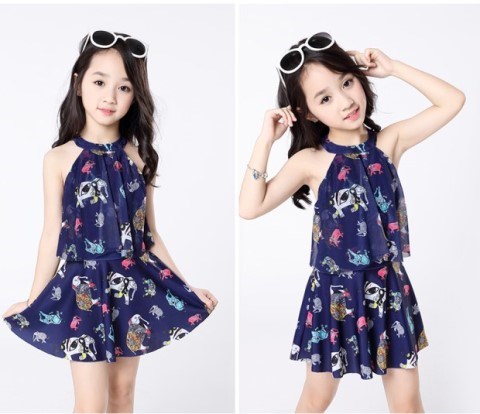 Áo tắm bé gái lớn 13-14-15-16 tuổi Phiên bản Hàn Quốc của bé gái lớn bé gái chia váy chống nắng học sinh trung học - Bộ đồ bơi của Kid đồ bơi cho be gái 10 tuổi
