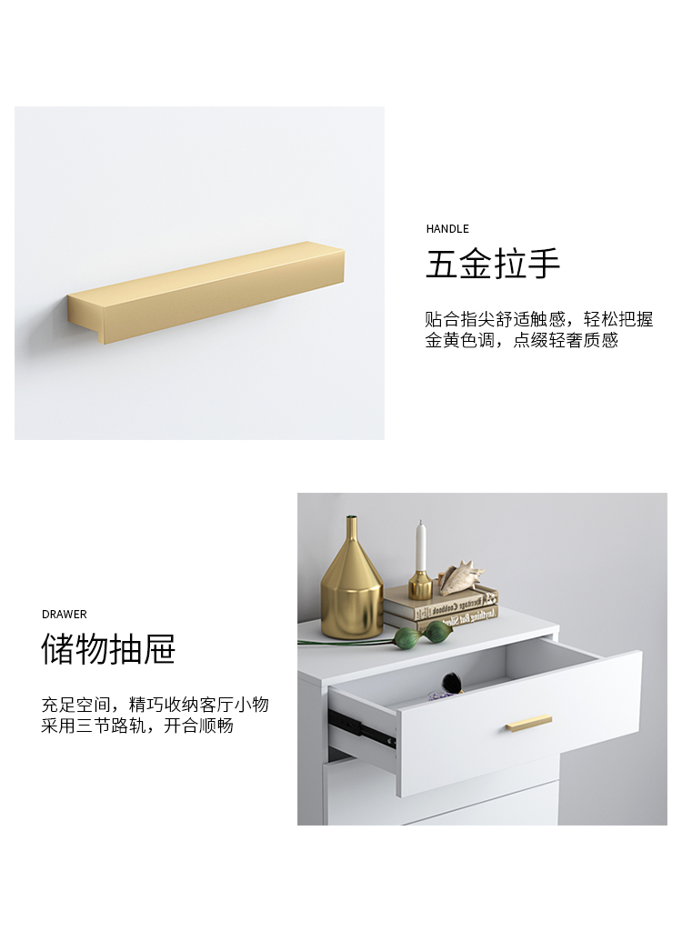 Nordic ngăn kéo tủ phòng khách nhỏ gọn nhẹ sang trọng ngực phòng ngủ hiện đại của ngăn kéo bên đa chức năng nội các tủ bảo quản - Buồng tủ đựng quần áo nhựa