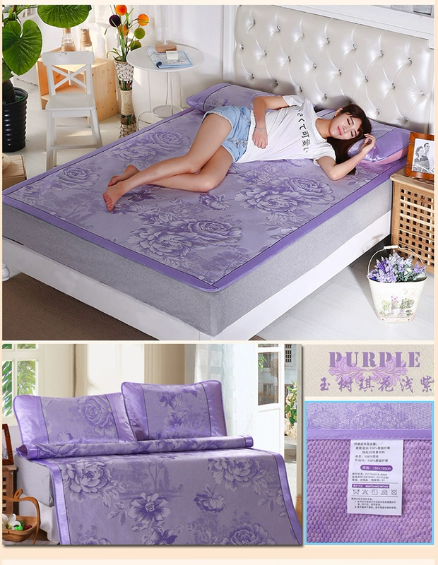 1.8m gấp giường băng mat phim hoạt hình lụa ghế đơn ba mảnh 1,5 1,2 0,9 lạnh ký túc xá mat - Thảm mùa hè giá đệm nước everon