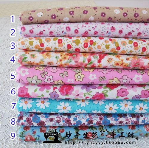 Full cotton pure cotton four pieces Bed Pint Fabric Fabric Fabric Fabric Fabric Twill Pure Cotton Cloth Crushed Flowers 3
