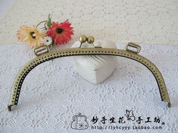 Handmade DIY Oral Gold Material Bag Accessories 24cm Qingku arched Orchid embossed large-size gold-Taobao