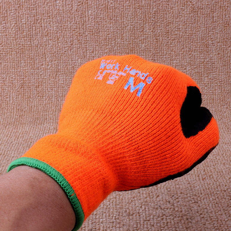 Out Japan Autumn Winter Warm Gloves Add Suede Full Finger Bike Riding Gloves Latex Protective-like Brick Gloves Men