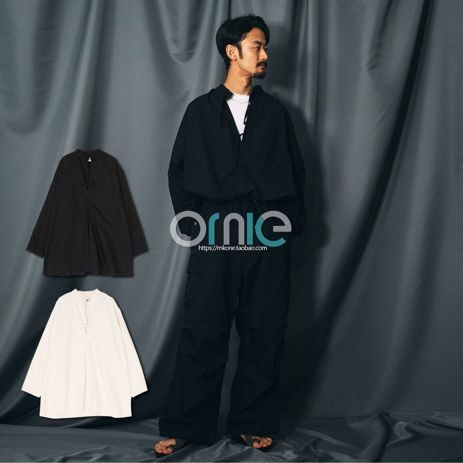 ARMY TWILL 40s retro Swiss army work clothes dry and full cotton loose outline fold in long version of shirt